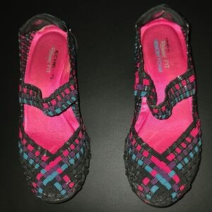 Colorful Woven Mary Jane Flats